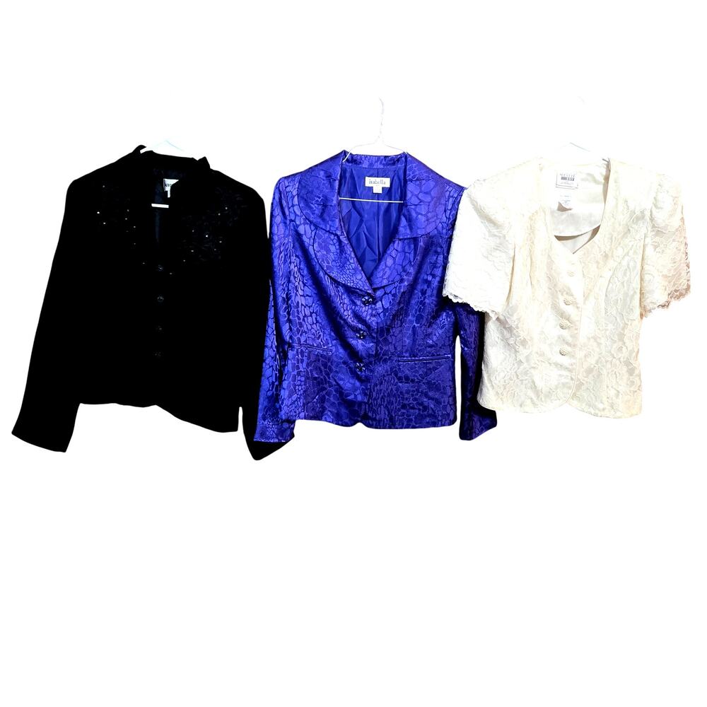 Women's Medium 8 Blazer Suit Separate Jacket Top Wholesale Bulk Lot of 3 M